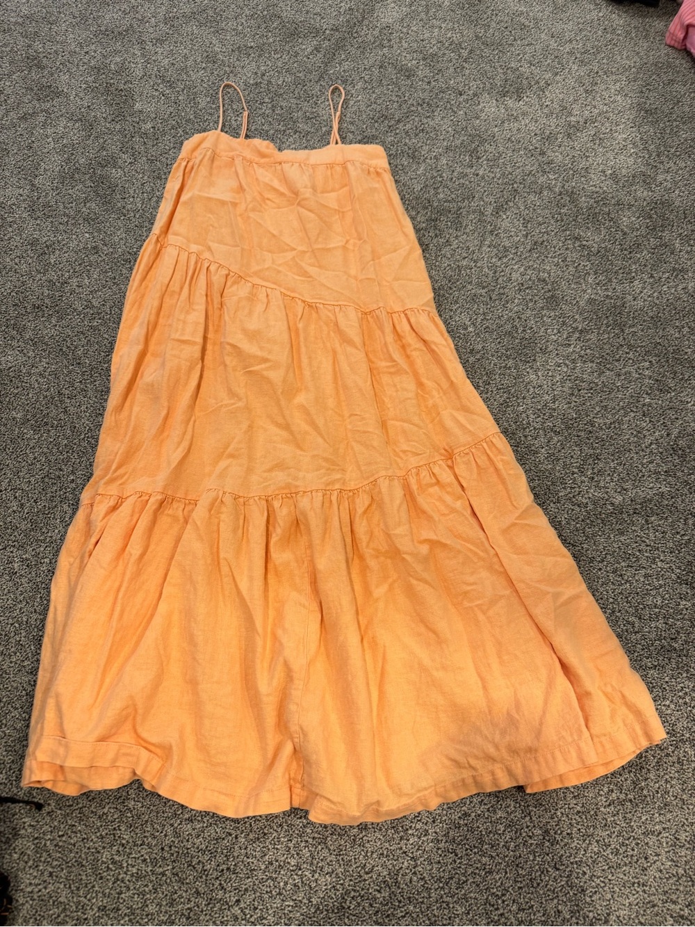 ABERCROMBIE Tiered Maxi dress -  Orange
